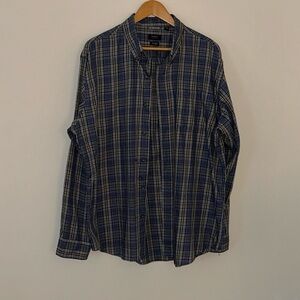 Arrow Men's Blue and White Plaid Shirt